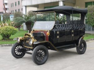 ford model t golf cart is a Chinese vintage style car that has a ford model T design, it's installed with electric power which good for sightseeing business